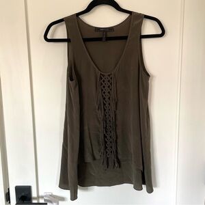 BCBG Max Azria Fringed Tank Top